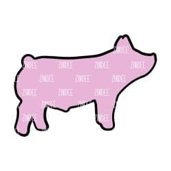 Show Pig – Acrylic Keychain Blank (3") | Optional Sticker or UV DTF