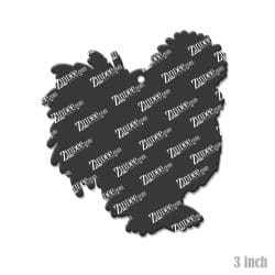 Alternative view of Silkie Chicken – Acrylic Keychain Blank (3") | Optional Sticker or UV DTF