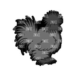 Silkie Chicken – Acrylic Keychain Blank (3") | Optional Sticker or UV DTF