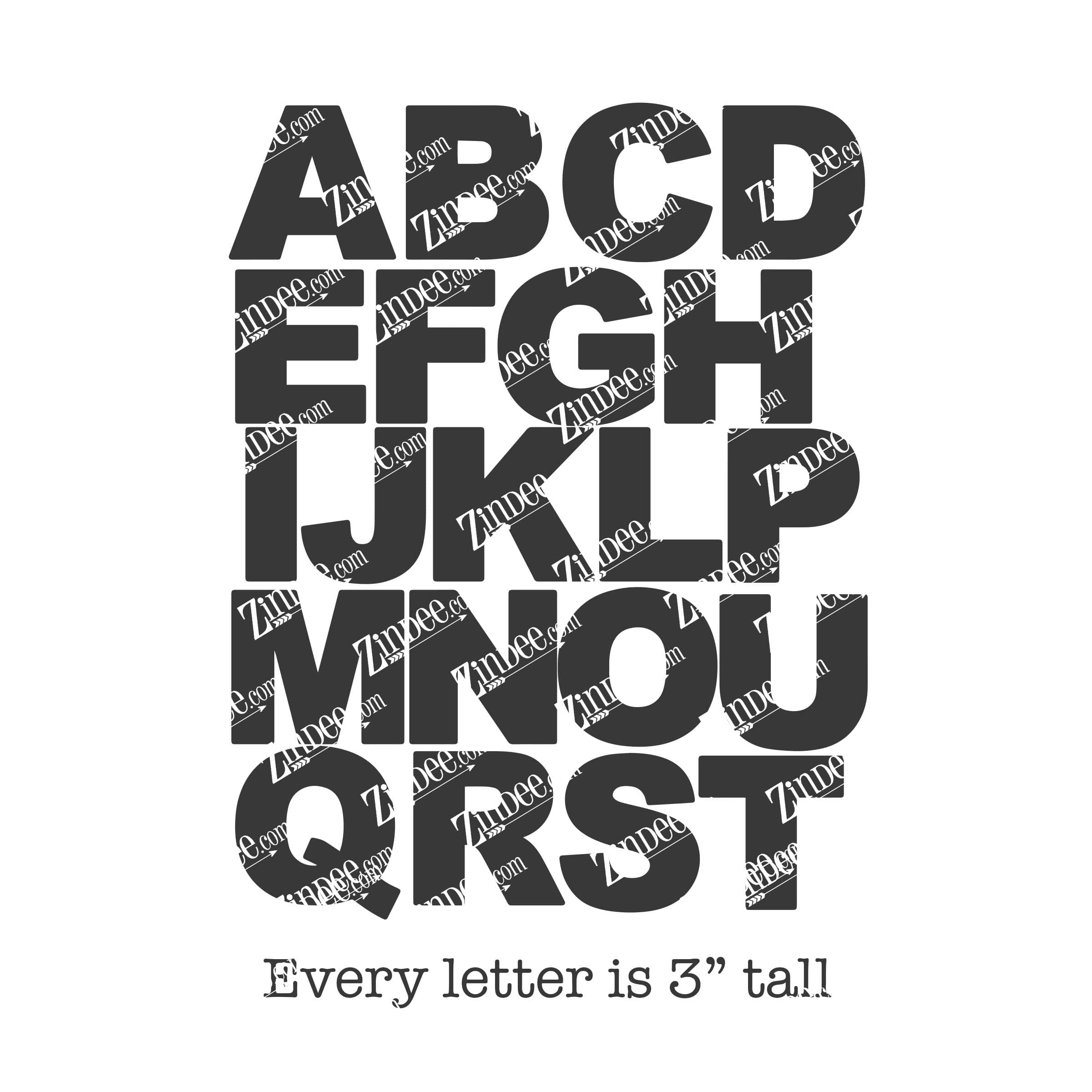 A-Z Full Alphabet (3 inch)