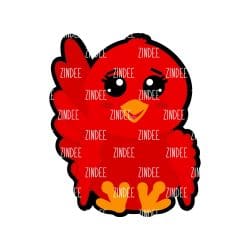 Sitting Bird – Acrylic Keychain Blank (3") | Optional Sticker or UV DTF
