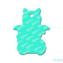 Alternative view of Sitting Dragon – Mini Acrylic Charm Blank (1.5") | Optional Sticker or UV DTF