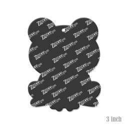 Alternative view of Sitting Frog – Acrylic Keychain Blank (3") | Optional Sticker or UV DTF