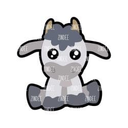 Sitting Goat – Acrylic Keychain Blank (3") | Optional Sticker or UV DTF