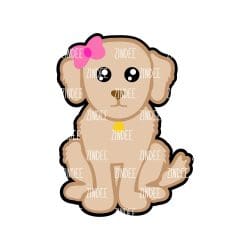 Alternative view of Sitting Golden Retriever acrylic blank (5 inch)