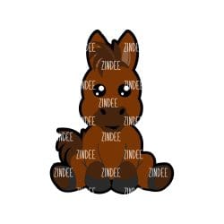 Sitting Horse – Acrylic Keychain Blank (3") | Optional Sticker or UV DTF