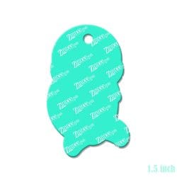 Alternative view of Sitting Turtle – Mini Acrylic Charm Blank (1.5") | Optional Sticker or UV DTF