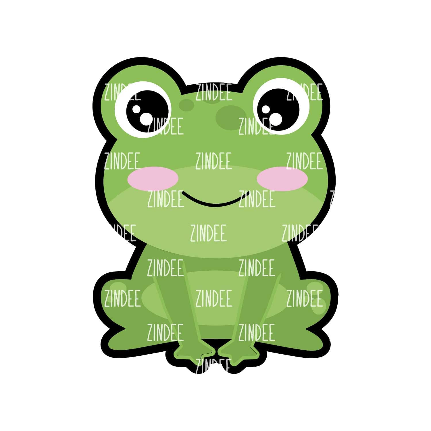 Sitting Frog – Mini Acrylic Charm Blank (1.5") | Optional Sticker or UV DTF