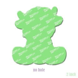 Sitting Highland Cow – Acrylic Badge Reel Blank (2") No Hole | Optional Sticker or UV DTF - Image 2