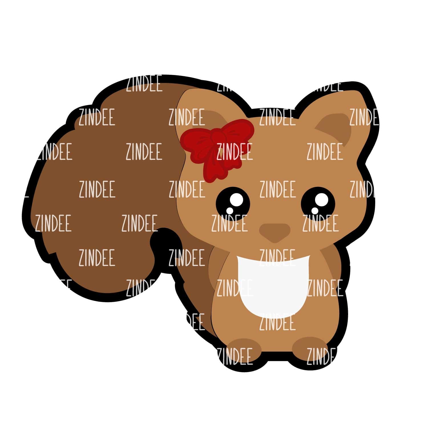 Sitting Squirrel – Acrylic Keychain Blank (3") | Optional Sticker or UV DTF