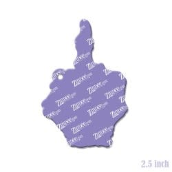Alternative view of Skeleton Middle Finger – Acrylic Keychain Blank (2.5") | Optional Sticker or UV DTF