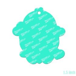 Alternative view of Sloth Heart – Mini Acrylic Charm Blank (1.5") | Optional Sticker or UV DTF