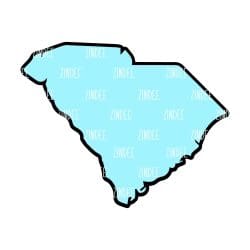 South Carolina – Acrylic Badge Reel Blank (2") No Hole | Optional Sticker or UV DTF
