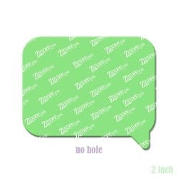 Alternative view of Speech Bubble – Acrylic Badge Reel Blank (2") No Hole | Optional Sticker or UV DTF