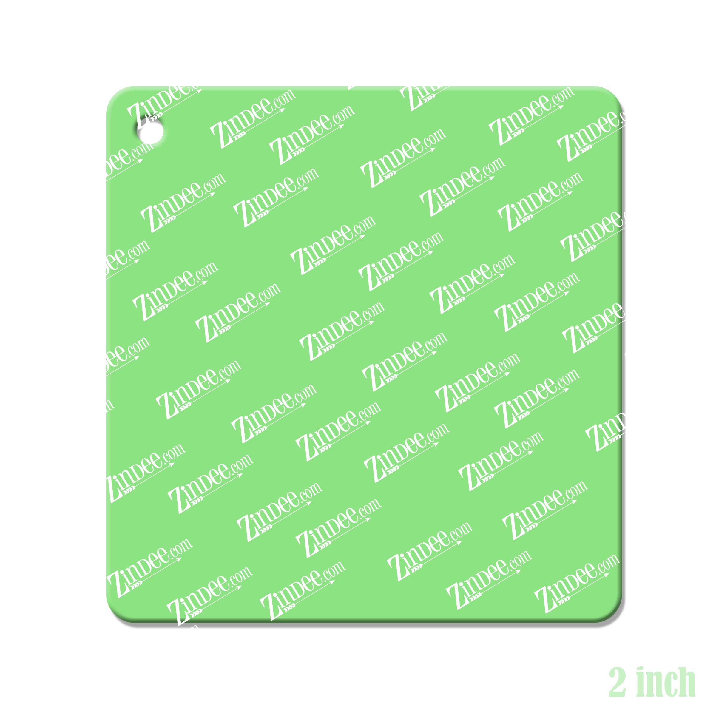 Square – Acrylic Keychain Blank (2") | Optional Sticker or UV DTF