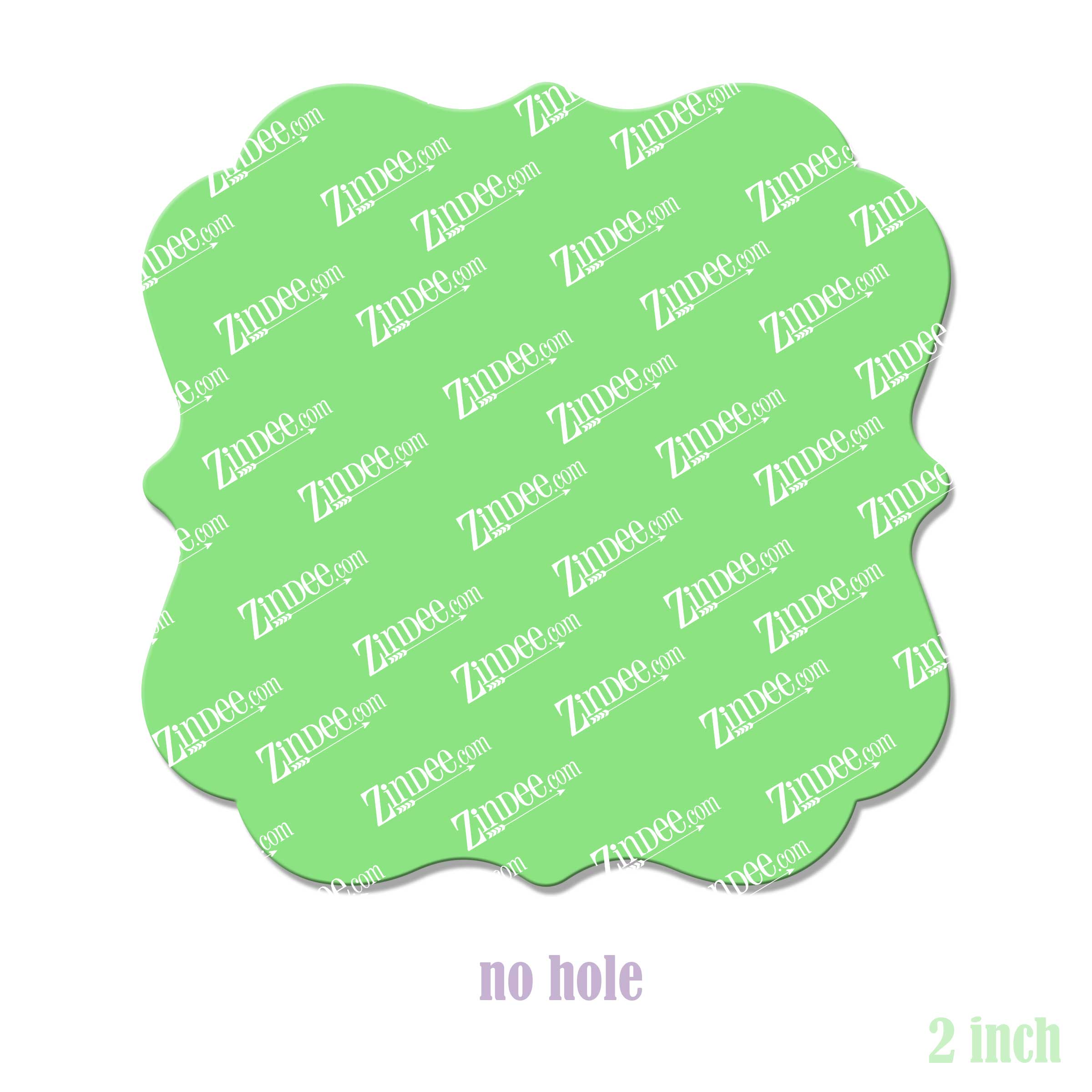 Square Bracket Frame – Acrylic Badge Reel Blank (2") No Hole | Optional Sticker or UV DTF