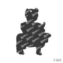 Alternative view of Stacked Farm Animals – Acrylic Keychain Blank (3") | Optional Sticker or UV DTF