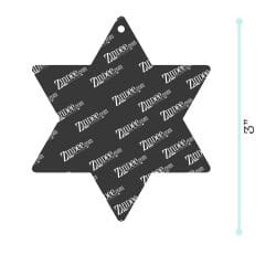Alternative view of Star of David – Acrylic Keychain Blank (3") | Optional Sticker or UV DTF