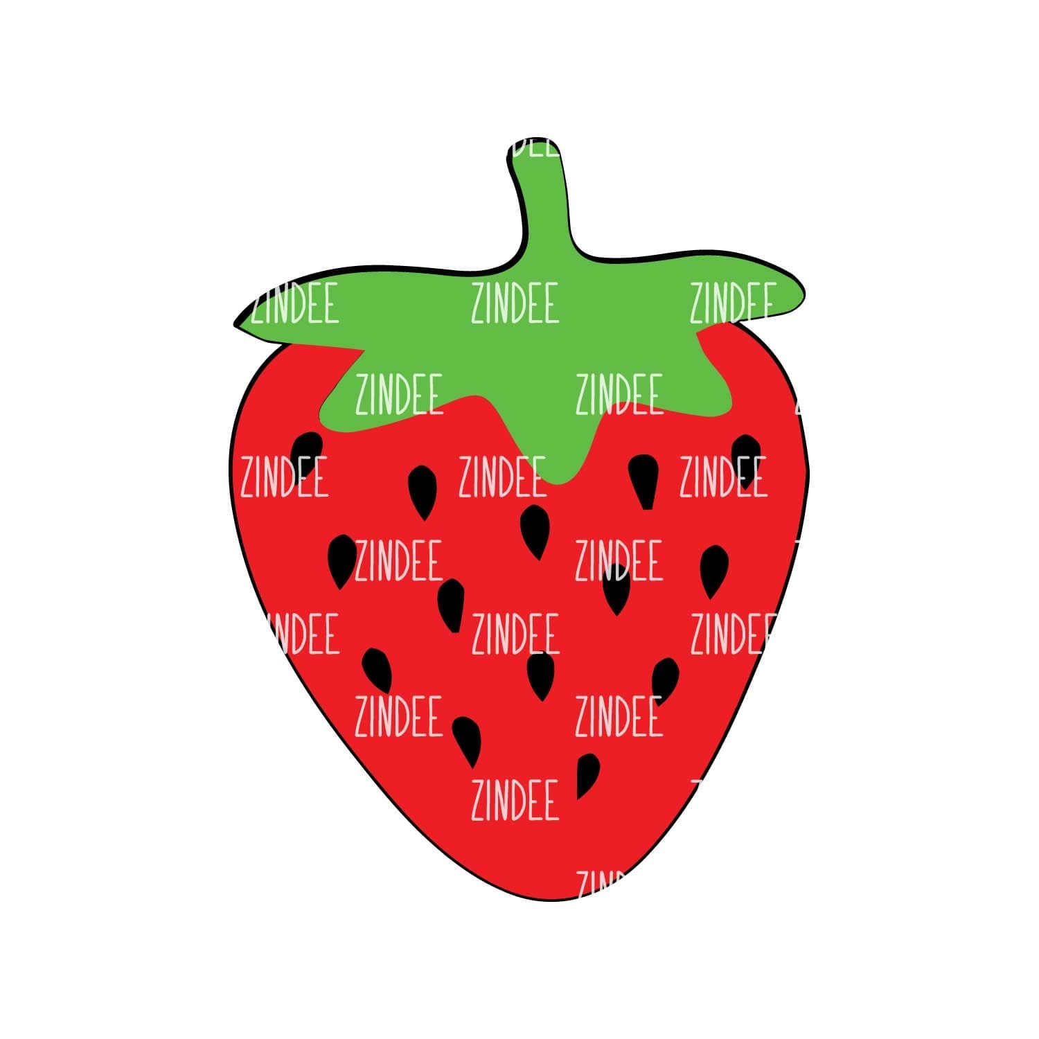 Strawberry – Mini Acrylic Charm Blank (1.5") | Optional Sticker or UV DTF