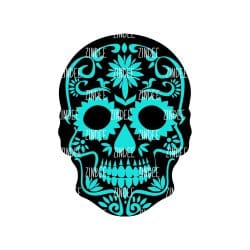 Sugar Skull – Mini Acrylic Charm Blank (1.5") | Optional Sticker or UV DTF