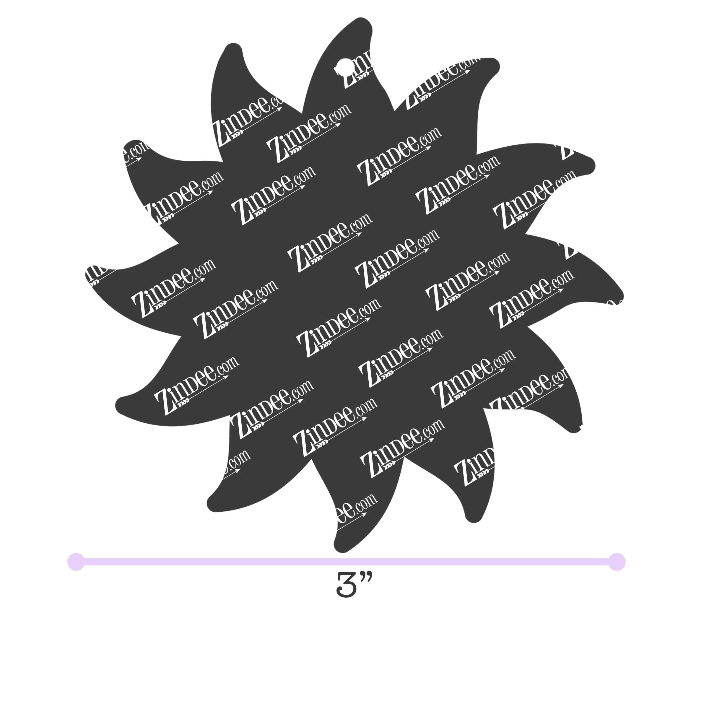 Sun – Acrylic Keychain Blank (3") | Optional Sticker or UV DTF - Image 2