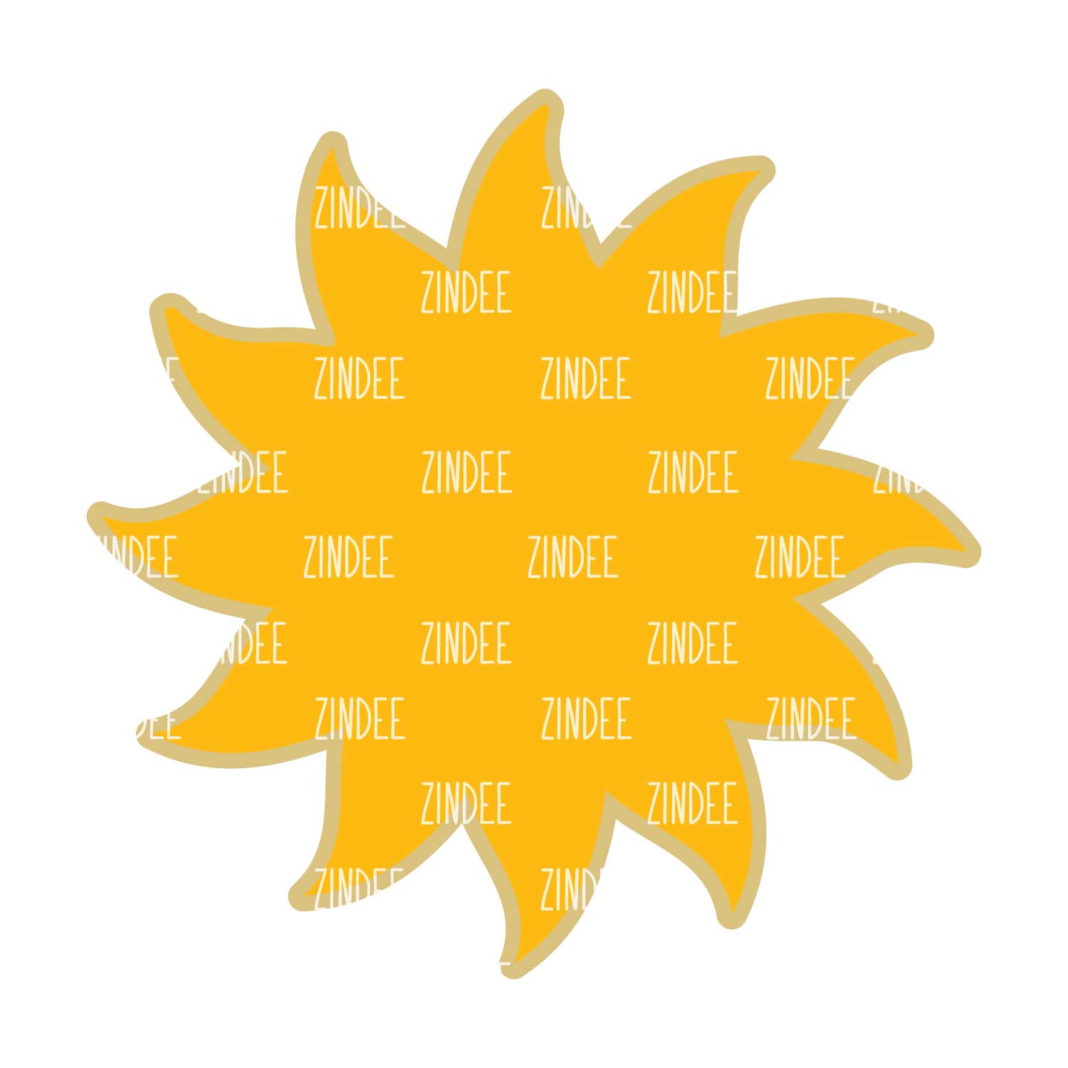 Sun – Acrylic Keychain Blank (3") | Optional Sticker or UV DTF