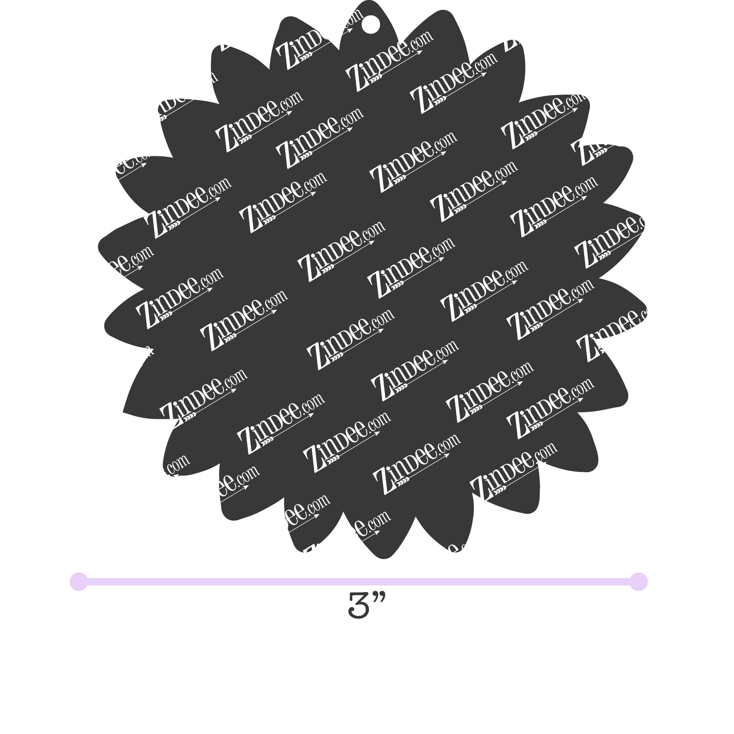Sunflower – Acrylic Keychain Blank (3") | Optional Sticker or UV DTF - Image 2