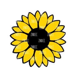 Sunflower – Mini Acrylic Charm Blank (1.5") | Optional Sticker or UV DTF