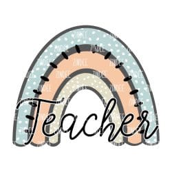 Teacher Boho Rainbow (download)