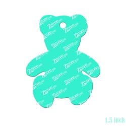 Alternative view of Teddy Bear – Mini Acrylic Charm Blank (1.5") | Optional Sticker or UV DTF