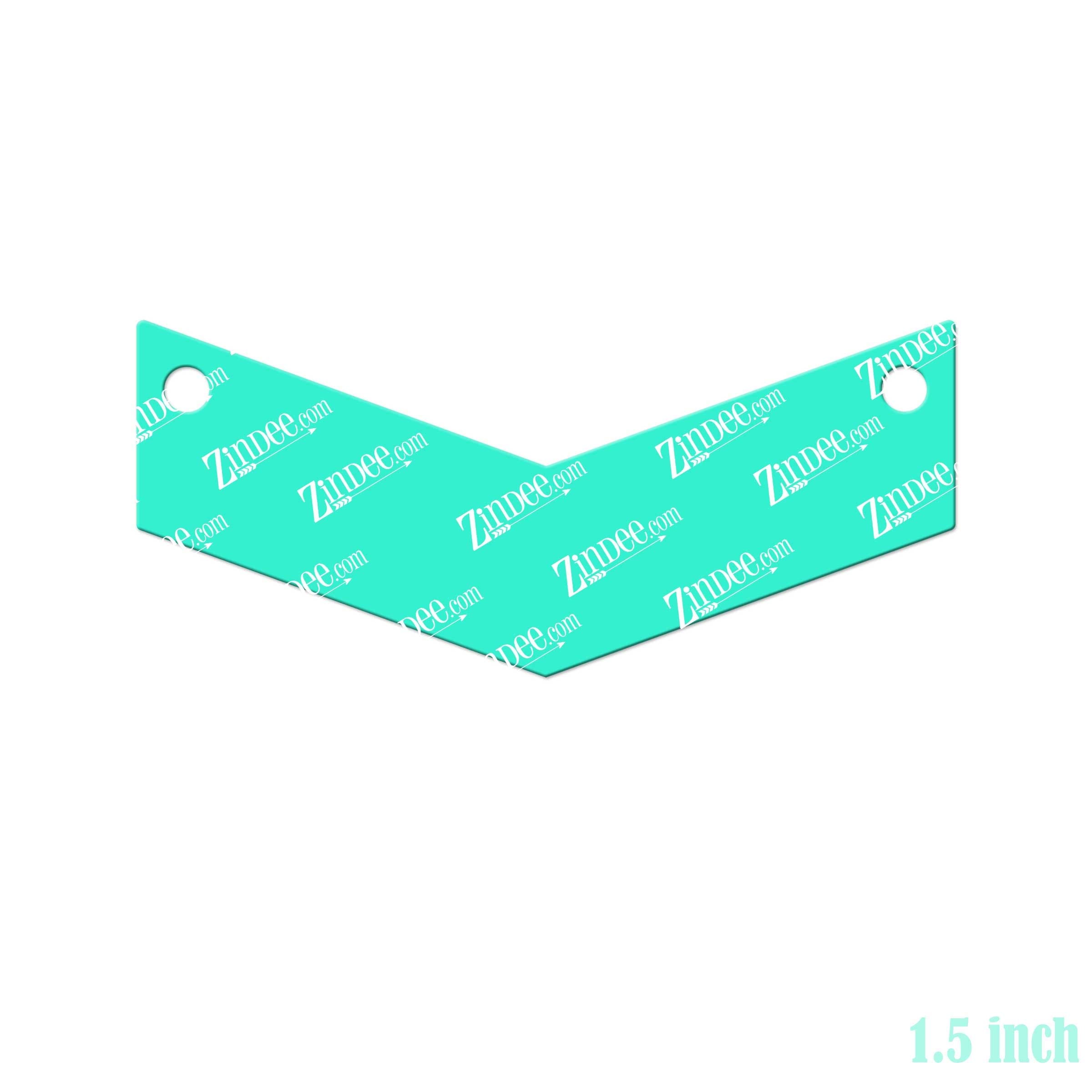 Thin Chevron – Mini Acrylic Charm Blank (1.5") | Optional Sticker or UV DTF(2 holes) - Image 2