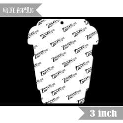 To Go Coffee 3 inch (White Acrylic)