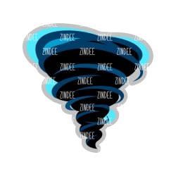 Tornado – Acrylic Badge Reel Blank (2") No Hole | Optional Sticker or UV DTF