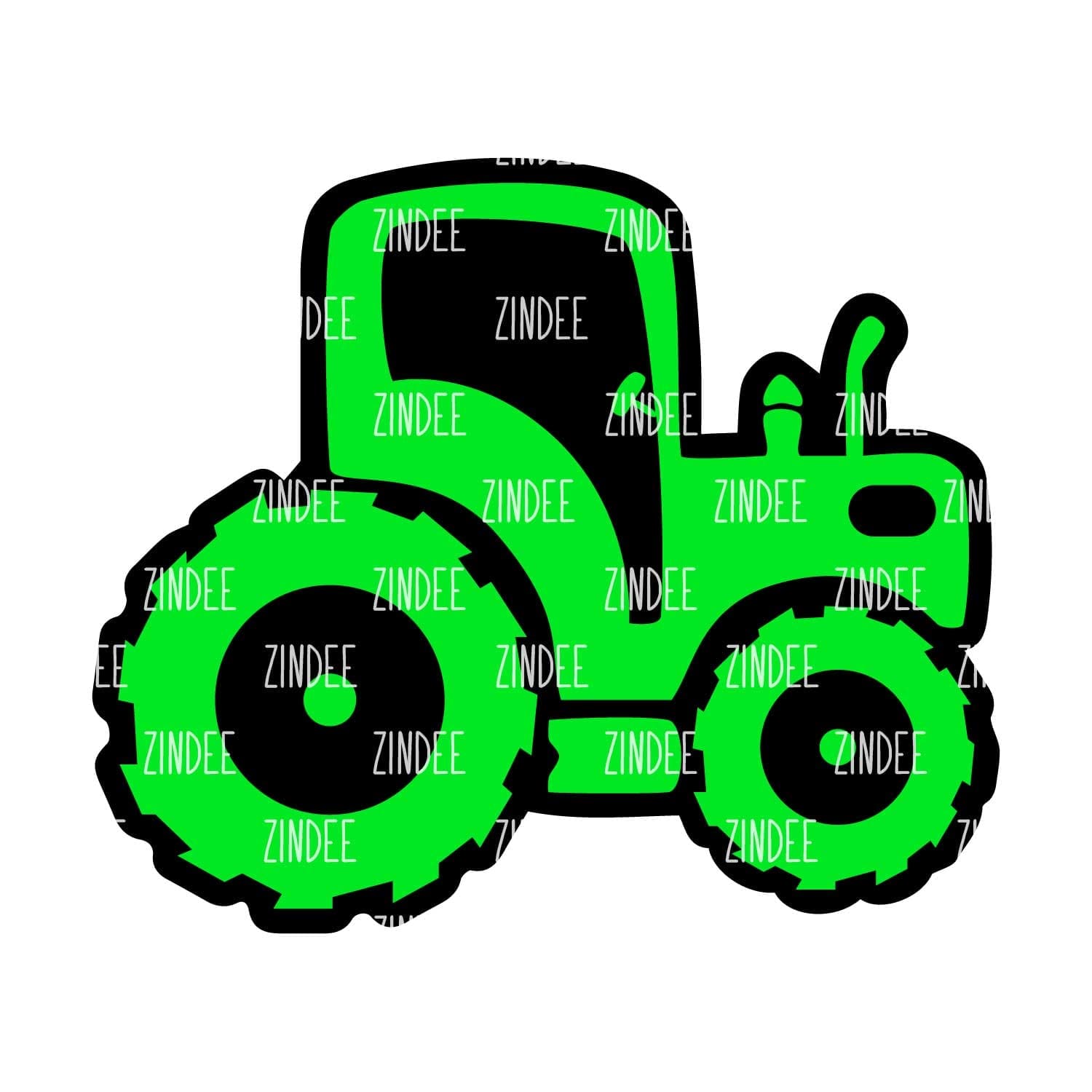 Tractor – Acrylic Badge Reel Blank (2") No Hole | Optional Sticker or UV DTF