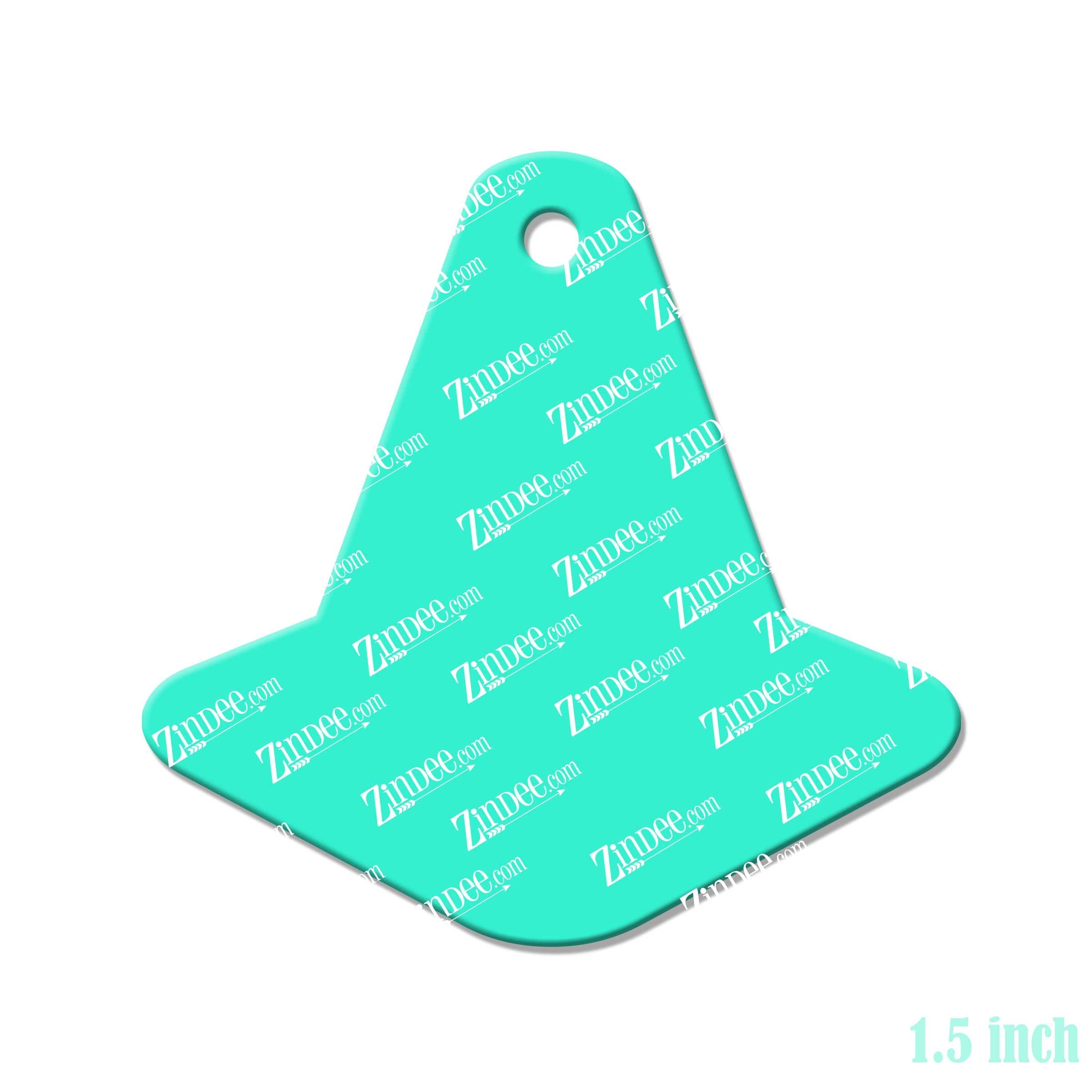 Traffic Cone – Mini Acrylic Charm Blank (1.5") | Optional Sticker or UV DTF - Image 2