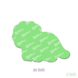 Alternative view of Triceratops (cute) – Acrylic Badge Reel Blank (2") No Hole | Optional Sticker or UV DTF