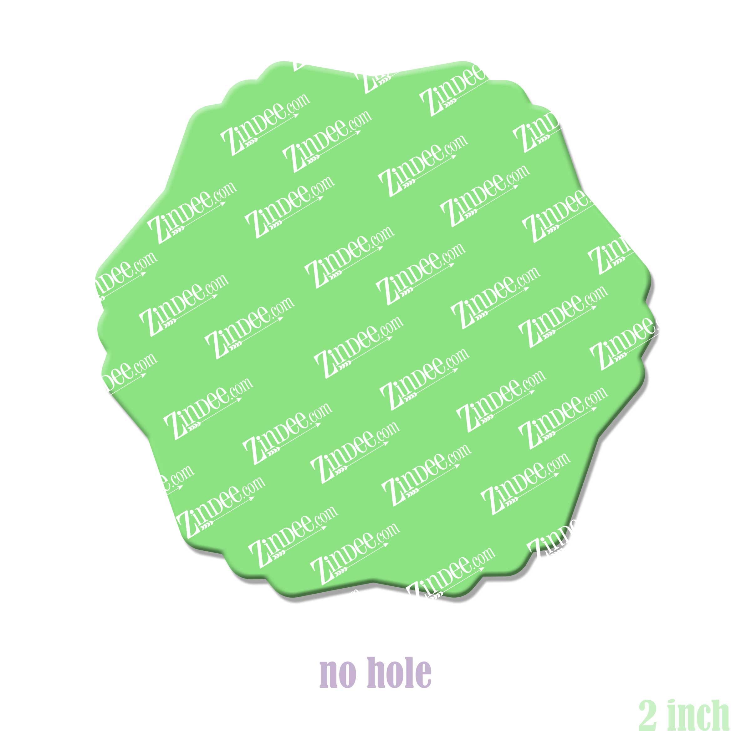 Triple Hexagon Frame – Acrylic Badge Reel Blank (2") No Hole | Optional Sticker or UV DTF - Image 2