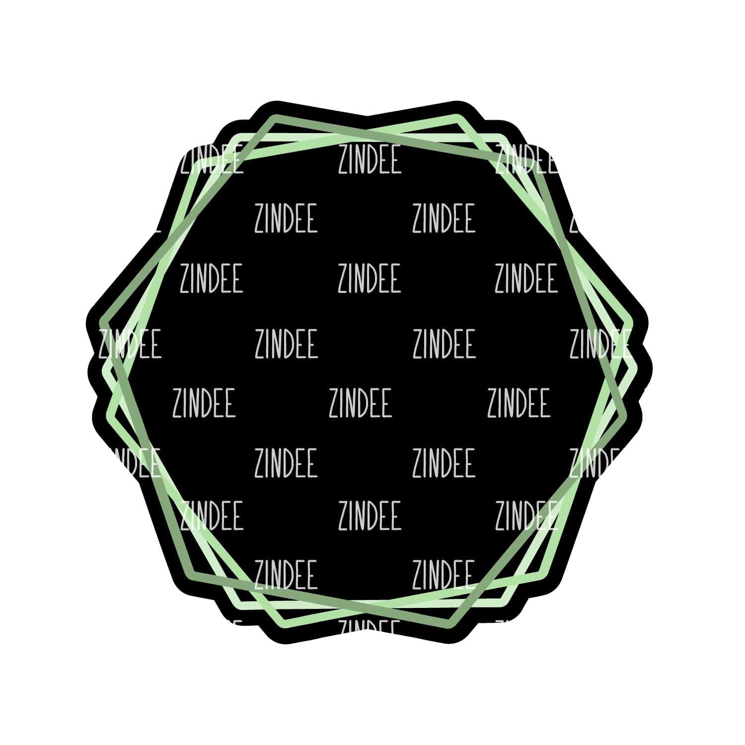 Triple Hexagon Frame – Acrylic Badge Reel Blank (2") No Hole | Optional Sticker or UV DTF