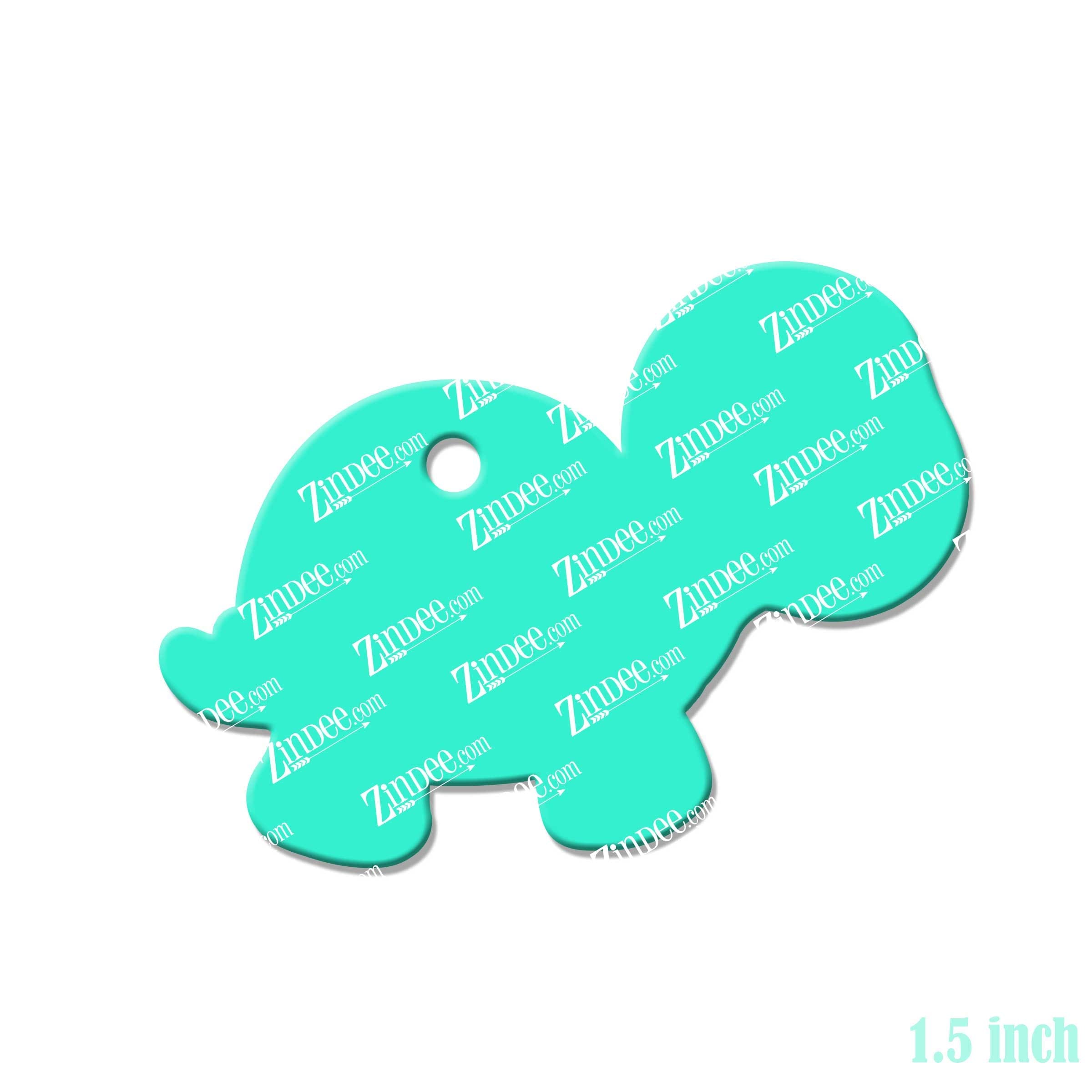 Turtle Baby – Mini Acrylic Charm Blank (1.5") | Optional Sticker or UV DTF - Image 2