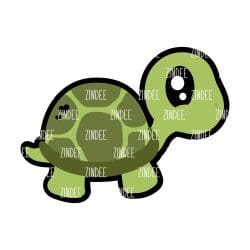 Turtle Baby – Acrylic Keychain Blank (3") | Optional Sticker or UV DTF