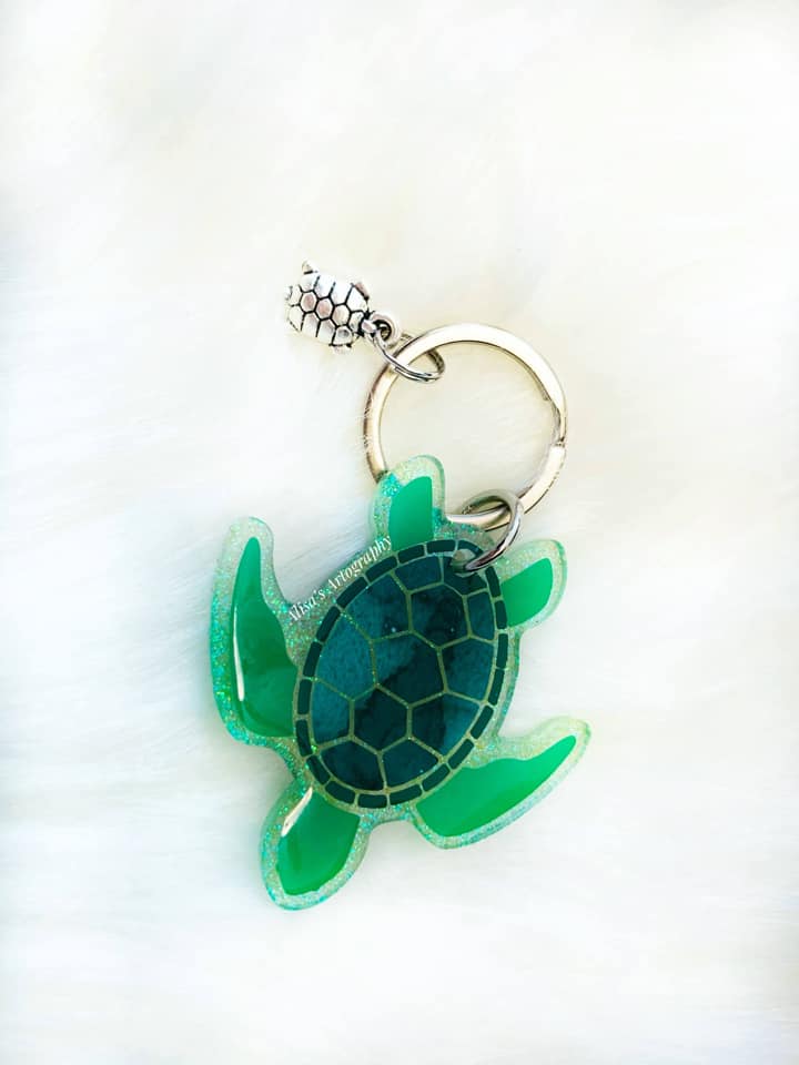 Turtle – Acrylic Keychain Blank (3") | Optional Sticker or UV DTF - Image 18