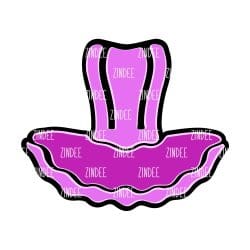 Tutu – Mini Acrylic Charm Blank (1.5") | Optional Sticker or UV DTF
