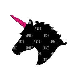 Unicorn Head – Mini Acrylic Charm Blank (1.5") | Optional Sticker or UV DTF