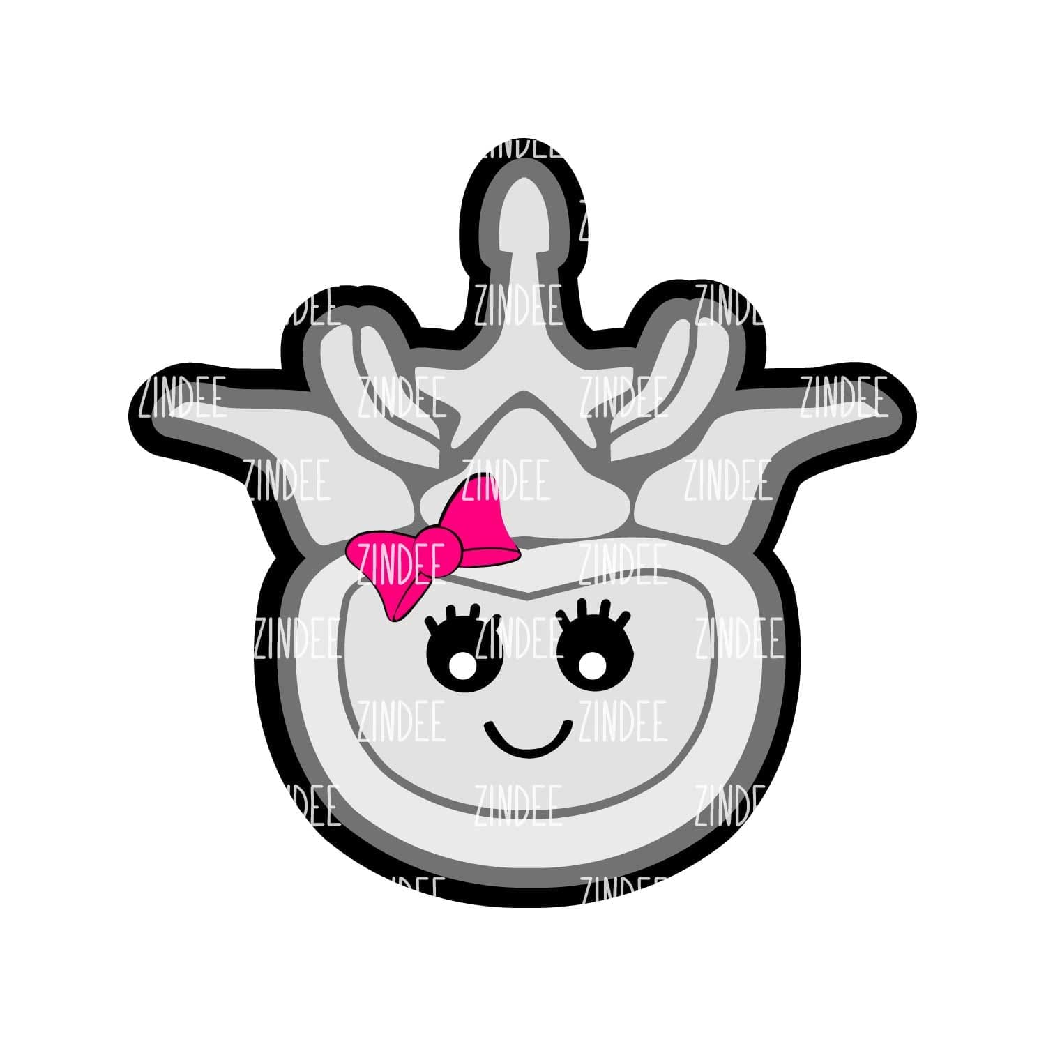 Vertebrae – Acrylic Badge Reel Blank (2") No Hole | Optional Sticker or UV DTF