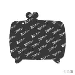 Alternative view of Vintage TV – Acrylic Keychain Blank (3") | Optional Sticker or UV DTF