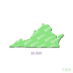 Alternative view of Virginia – Acrylic Badge Reel Blank (2") No Hole | Optional Sticker or UV DTF