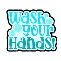 Wash Your Hands – Acrylic Keychain Blank (2.5") | Optional Sticker or UV DTF