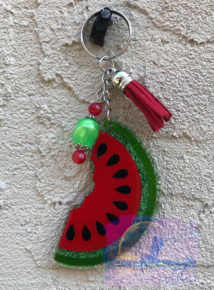 Watermelon Slice – Acrylic Keychain Blank (3") | Optional Sticker or UV DTF - Image 7