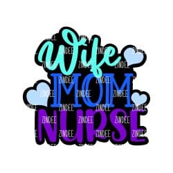 Wife Mom Nurse – Acrylic Keychain Blank (3") | Optional Sticker or UV DTF