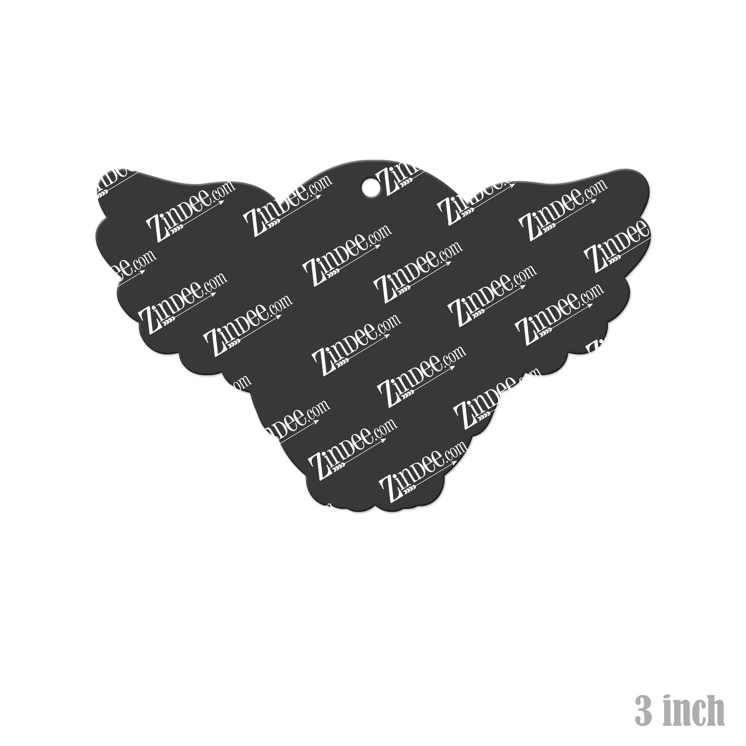 Winged Owl – Acrylic Keychain Blank (3") | Optional Sticker or UV DTF - Image 2